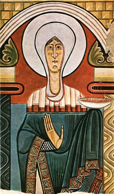 Fresco en la iglesia de Sant Climent de Tahull, Cataluña, España, 1928 de Unbekannt