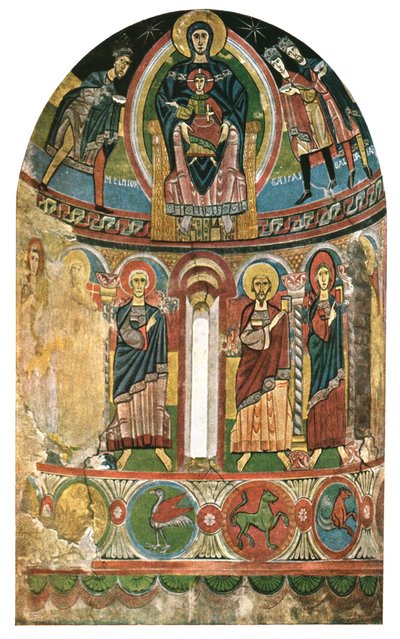 Fresco en la iglesia de Santa María de Taüll, Cataluña, España, 1928 de Unbekannt