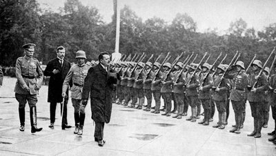 Friedrich Ebert inspeccionando las tropas, Alemania de Unbekannt
