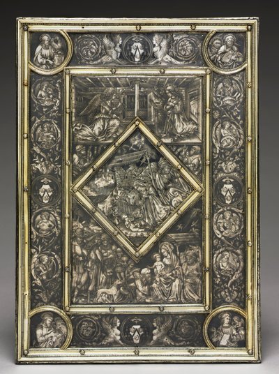 Portada de un libro de evangelios del cardenal francés Jean La Balou 1421-1491, c. 1467-1468 de Unbekannt