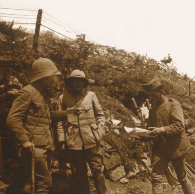 Línea del frente hacia Monastir, Serbia, c. 1916 de Unbekannt