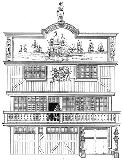 Frente de la antigua Casa de la India Oriental, Londres, 1894 de Unbekannt