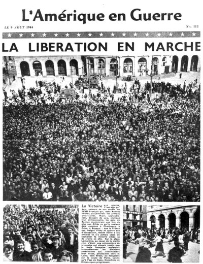 Portada del periódico LAmerique en Guerre, 9 de agosto de 1944 de Unbekannt