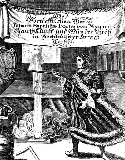 Frontispicio de Magia Naturalis por Johannes Baptista della Porta, 1715 de Unbekannt
