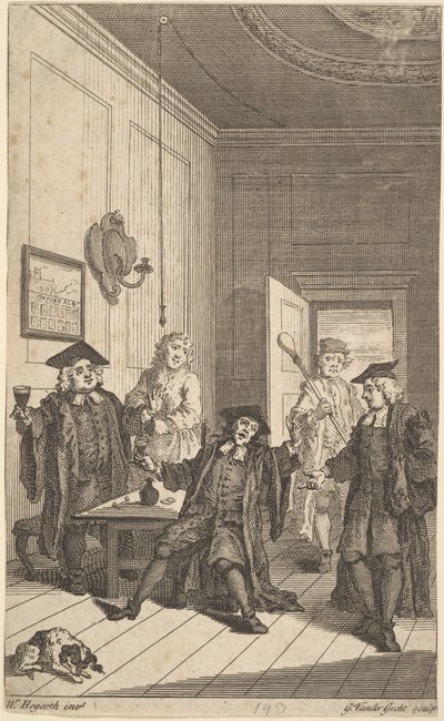 Frontispicio de The Humours of Oxford, abril 1730 de Unbekannt
