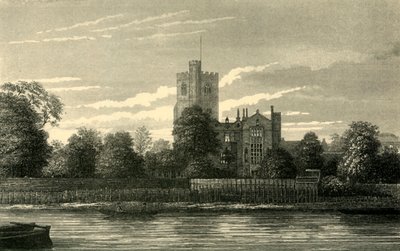 Iglesia de Fulham, desde el Támesis, c1878 de Unbekannt