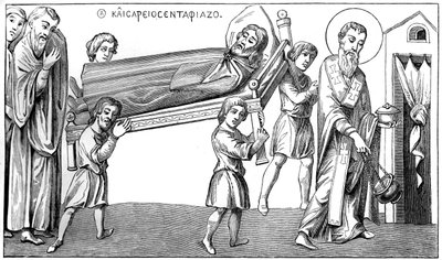 Funeral en St Césaire, siglo IX, 1849 de Unbekannt