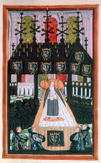 Funeral de Ana de Bretaña, Notre Dame, París, 1514, siglo XVI de Unbekannt