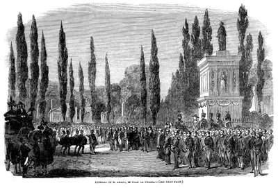 Funeral de François Arago, astrónomo, físico y político francés, París, 5 de octubre de 1853 de Unbekannt