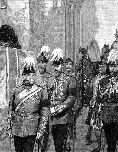 Funeral del Duque de Albany: La procesión entrando en el Castillo de Windsor, 1884 de Unbekannt