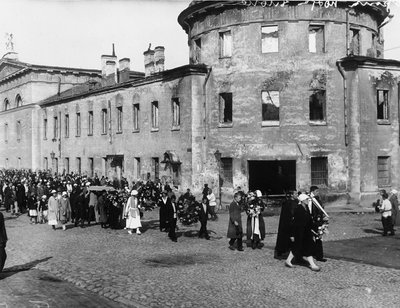 Procesión fúnebre del poeta Alexander Blok, Petrogrado, Rusia, 10 de agosto de 1921 de Unbekannt