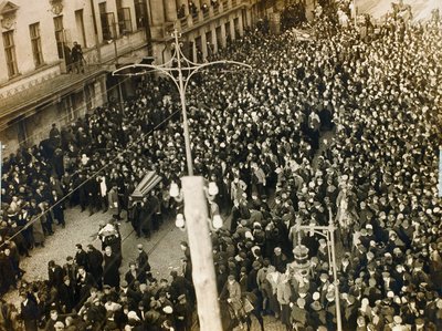 Procesión fúnebre del poeta Valery Bryusov, Moscú, URSS, 12 de octubre de 1924 de Unbekannt