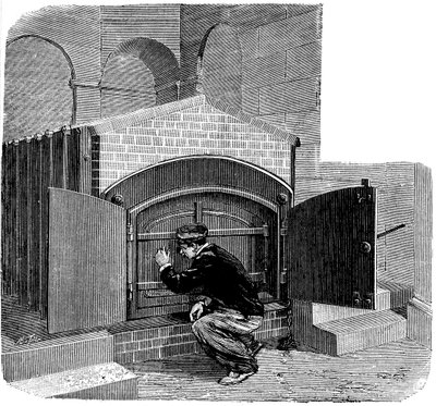 Horno del tipo a instalar en el crematorio Père Lachaise, París, 1888 de Unbekannt