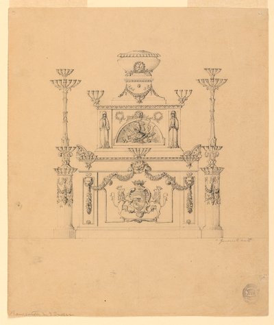 Muebles con brazos y candelabros de Unbekannt