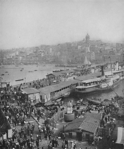 Puente de Gálata, que conecta Gálata y Pera, 1913 de Unbekannt