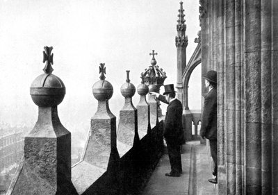 Galería sobre la esfera del reloj, Big Ben, Palacio de Westminster, Londres, c1905 de Unbekannt