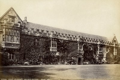 Frente del jardín, St Johns College, Oxford, Oxfordshire, finales del siglo XIX o principios del siglo XX de Unbekannt