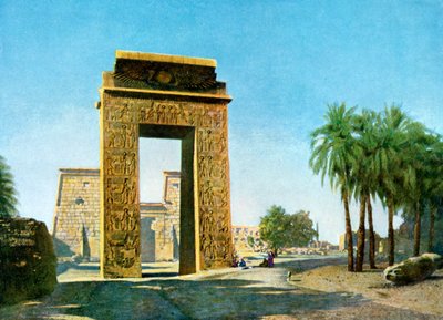 Puerta frente al Templo de Khonsu, Karnak, Egipto, siglo XX de Unbekannt