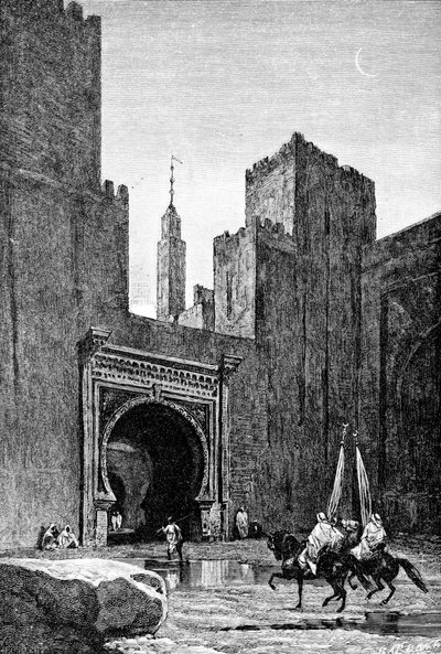 Puerta de la kasbah, Fez, Marruecos, 1895 de Unbekannt