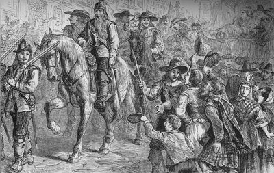 El General Dalzell entrando en Edimburgo, julio de 1666, c. 1880 de Unbekannt