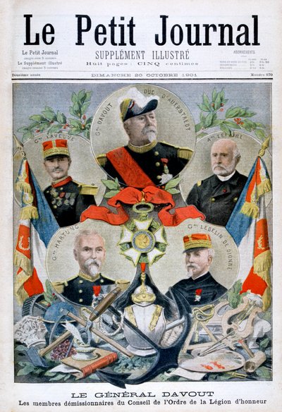 General Davout y miembros del Consejo de la Legión de Honor, 1901 de Unbekannt