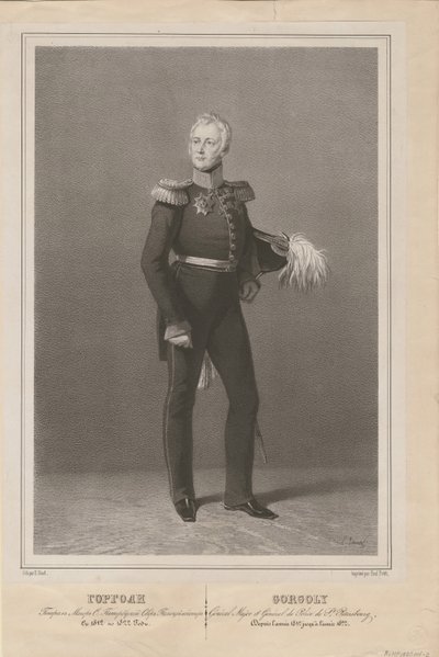 General Iván Savvich Gorgoli, jefe de la policía de San Petersburgo, 1822 de Unbekannt