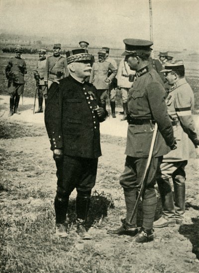 General Joseph Joffre y el Rey Alberto I, Primera Guerra Mundial de Unbekannt