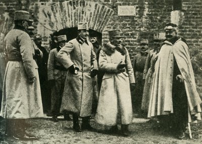 General Kusmanek y el Príncipe Francisco José en la Fortaleza de Przemysl, Primera Guerra Mundial, 1915 de Unbekannt