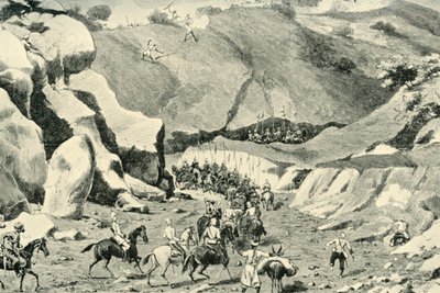 General Roberts... Atacado por ghilzais en el Paso de Shutargardan, 27 de septiembre de 1879, 1901 de Unbekannt