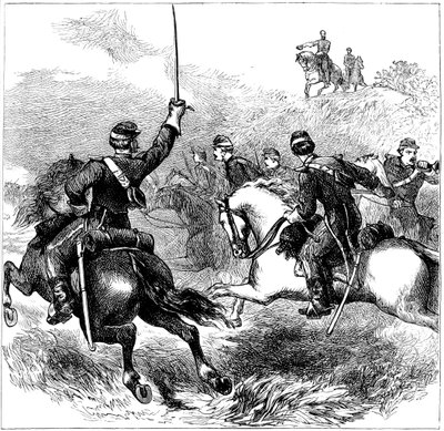 El general Sheridan en Cedar Creek, Virginia, Guerra Civil Americana, 1864 c1880 de Unbekannt