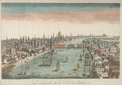 Vista general de Londres, siglo XVIII de Unbekannt