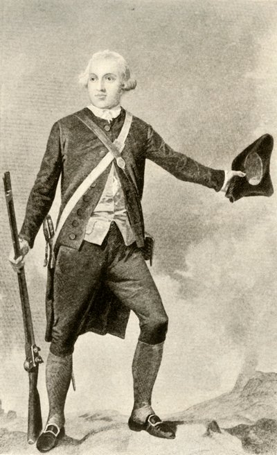 General Warren, vestido de minuteman, c1760, 1937 de Unbekannt