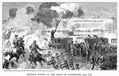 General Wolfe en el sitio de Louisbourg, 1758 de Unbekannt