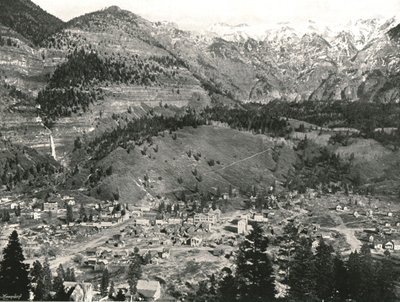 Vista general de Ouray y las Montañas Rocosas, EE.UU., 1895 de Unbekannt