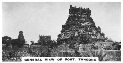 Vista general del fuerte, Tangore, Tamil Nadu, India, c1925 de Unbekannt