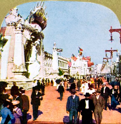 Vista general del Pike en la Feria Mundial, San Luis, Misuri, EE.UU., 1904 de Unbekannt