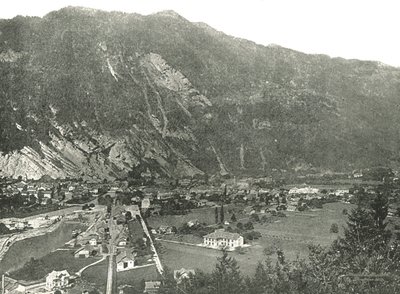 Vista general de la ciudad de Interlaken, Suiza, 1895 de Unbekannt