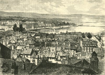 Ginebra, mirando hacia el lago, 1890 de Unbekannt