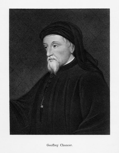 Geoffrey Chaucer, autor, poeta, filósofo, burócrata y diplomático inglés, siglo XIX de Unbekannt