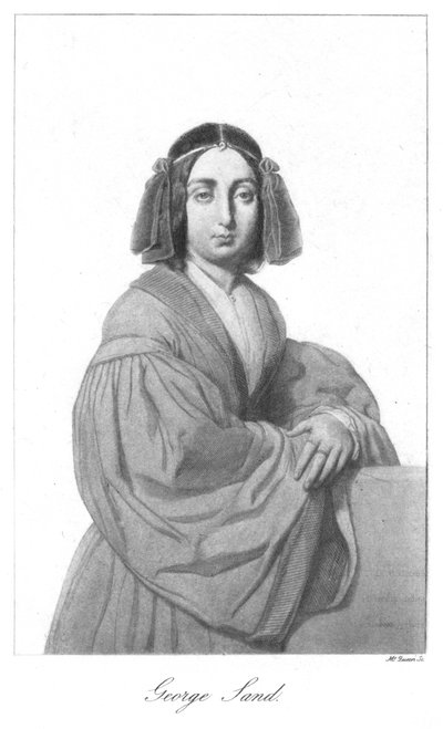 George Sand, novelista romántica francesa, mediados del siglo XIX de Unbekannt