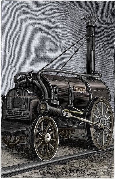 Locomotora Rocket de George Stephenson, 1829 1892 de Unbekannt