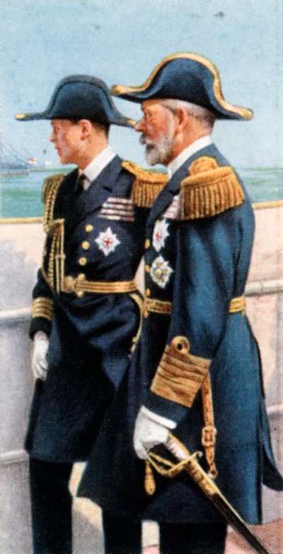 Jorge V y el Príncipe de Gales revisando la flota, 26 de julio de 1924, c. 1935 de Unbekannt