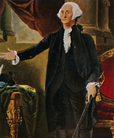 George Washington 1732-1799. - Grabado según la pintura de G. C. Stuart, 1934 de Unbekannt