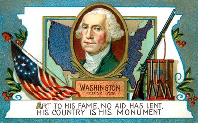 George Washington 1732-1799, presidente estadounidense, siglo XVIII de Unbekannt