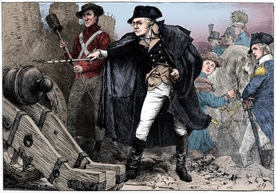 George Washington en el sitio de Yorktown, Virginia, 1781 c1880 de Unbekannt