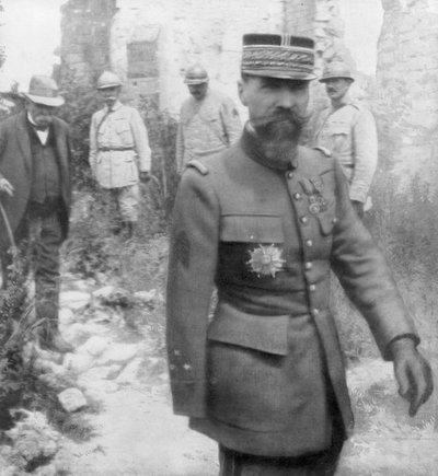 Georges Clemenceau y el General Gouraud, 6 de julio de 1918 de Unbekannt