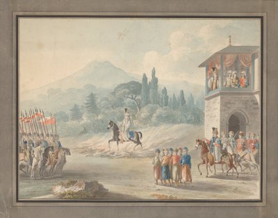 Revisión de la caballería georgiana, c. 1780 de Unbekannt