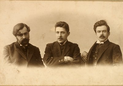 Georgy Chulkov, Vasili Milioti y Genrich Tasteven, escritores rusos, 1900s de Unbekannt
