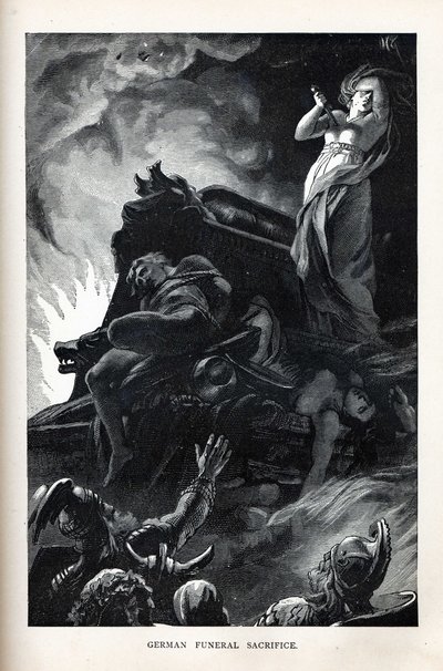 Sacrificio funerario alemán, 1882 de Unbekannt