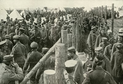 Prisioneros alemanes entrando en las jaulas, 1919 de Unbekannt